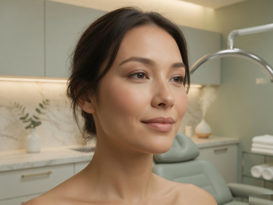 Well-defined, naturally sculpted facial profile